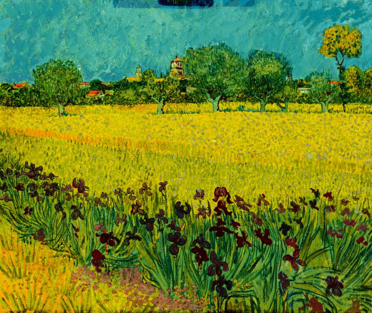 Digital recreation of the brightness of the colors when first painted in 1888. Digital recreation of the brightness of the colors when first painted in 1888.